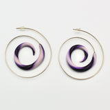 Purple Spiral Earrings By Arbel Shemesh