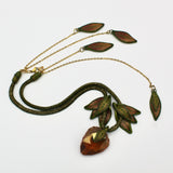 Orange and Olive Leaf Necklace By Arbel Shemesh