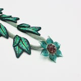 Blue and Green Leaf Necklace By Arbel Shemesh