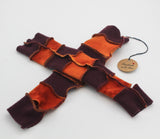 Fingerless Cashmere Gloves in Orange and Purple By Arbel Shemesh