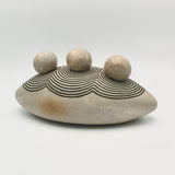 Oval Vessel With Three Rocks By Jennifer Joh