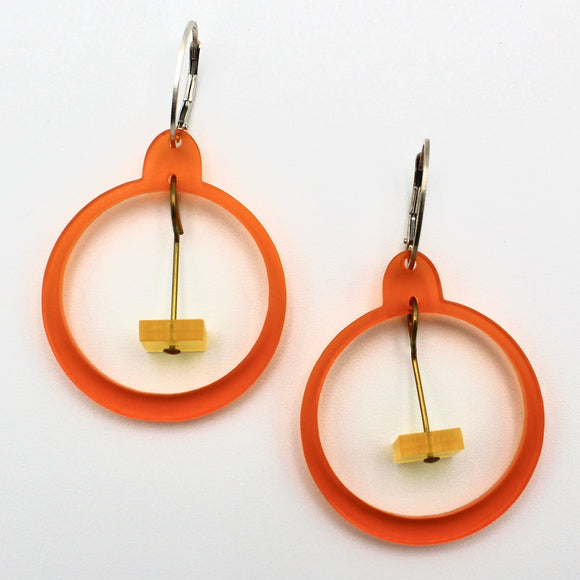 Acrylic Hoops in Orange and Yellow By Robin Senour