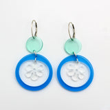 Cool Tone Acrylic Earrings By Robin Senour