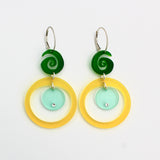 Forest Green Spiral Earrings By Robin Senour
