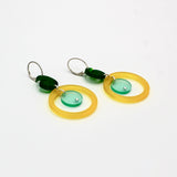 Forest Green Spiral Earrings By Robin Senour