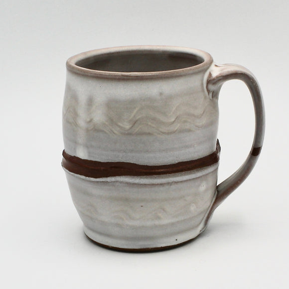 White Foam Mug By Kathy Kearns