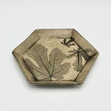 Hexagonal Fig Leaf Plate By Kathy Kearns