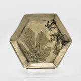 Hexagonal Fig Leaf Plate By Kathy Kearns