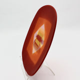 Pressed Glass Plate in Red and Orange By Mark Schatz