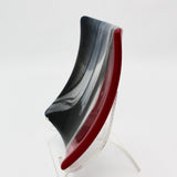 Glass Accent Plate in Red and Black By Mark Schatz