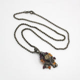 Silver Wrapped Citrine Pendant By Theresa Kwong