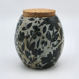 Black Flower Cork Jar By Gail Miles