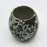 Black Flower Cork Jar By Gail Miles