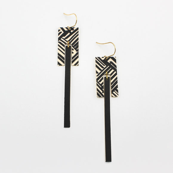 Washi Rectangled Earrings By Riquelle Small