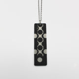 Washi Double Rectangle Necklace With Dots By Riquelle Small