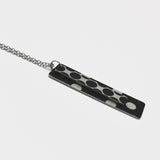 Washi Double Rectangle Necklace With Dots By Riquelle Small