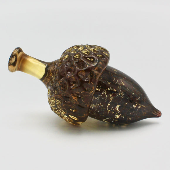 Brown Acorn By Bay Blown Glass