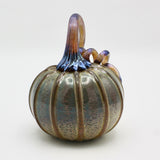 Baby Pumpkin in Mottled Green and Purple By Bay Blown Glass