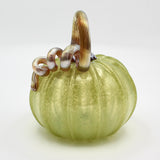 Baby Pumpkin in Green By Bay Blown Glass