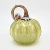 Baby Pumpkin in Green By Bay Blown Glass