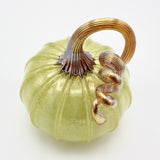 Baby Pumpkin in Green By Bay Blown Glass