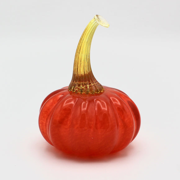 Tiny Pumpkin in Red By Bay Blown Glass