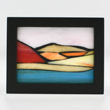 "Dusky Pink Landscape" Glass Mosaic By Vineeta Chand
