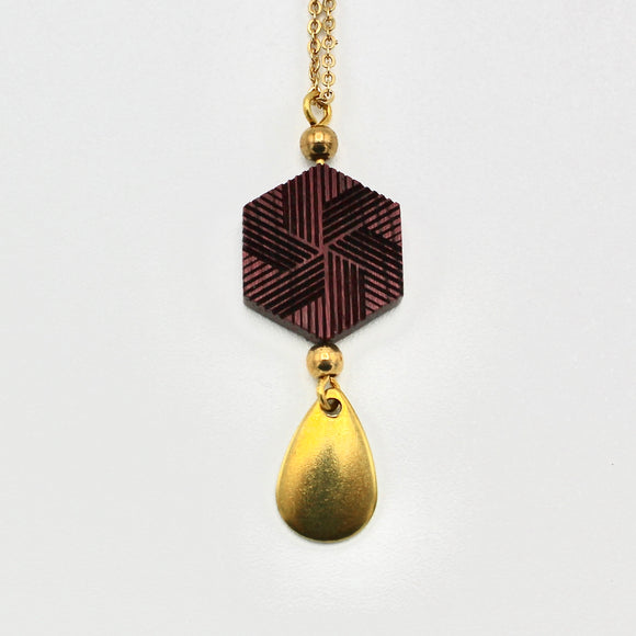 Hexagon and Teardrop Necklace By Frances Chang