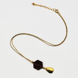 Hexagon and Teardrop Necklace By Frances Chang