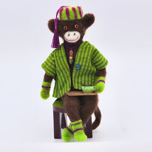 Sock Monkey Needle Felt By Lisa Glicksman