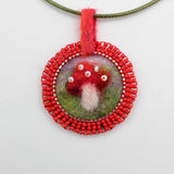 Felt Mushroom Necklace By Lisa Glicksman