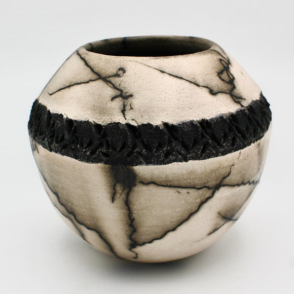 Horsehair Decorated Vessel By Margo Scarpulla