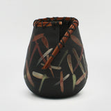 Raku Vessel With Pine Needles By Margo Scarpulla