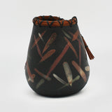 Raku Vessel With Pine Needles By Margo Scarpulla