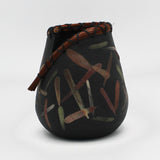 Raku Vessel With Pine Needles By Margo Scarpulla