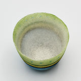 Pâte De Verre Blue and Green Vase By Margo Scarpulla