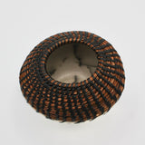 Horse Hair Raku Bowl With Pine Needles By Margo Scarpulla