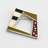 Abstract Geometric Brooch By Gabriele Cressman