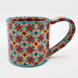 Red and Blue Printed Cup By Heidi Tarver