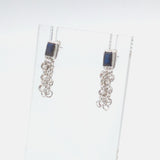 Silver Labradorite and Chainmail Earrings By Kat Glazewski