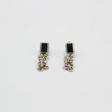 Silver Labradorite and Chainmail Earrings By Kat Glazewski