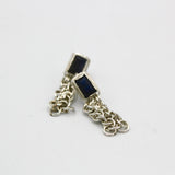 Silver Labradorite and Chainmail Earrings By Kat Glazewski