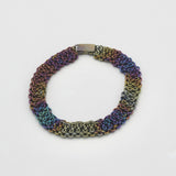 Anodized Niobium Chainmail Bracelet By Kat Glazewski and Kirk McCarthy