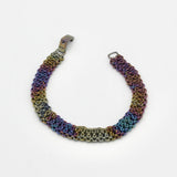 Anodized Niobium Chainmail Bracelet By Kat Glazewski and Kirk McCarthy
