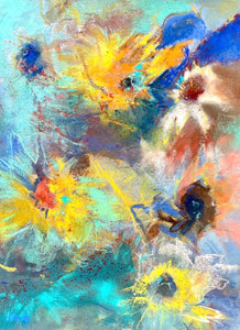 "Sunflower Conversation" Giclee Print By Lynda Kravitz
