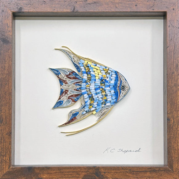 Framed Angelfish By Kathy Canfield Shepard