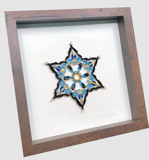 Framed Star of David By Kathy Canfield Shepard