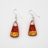 Paper Quilled Candy Corn Earrings By Kathy Canfield Shepard