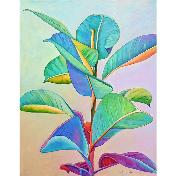 Joyful Leaves, 9X12 Canvas Giclée, By Susan Bertocci