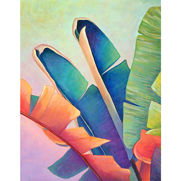 Banana Palm, 9X12 Canvas Giclée, By Susan Bertocci